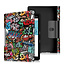 Case2go Lenovo Yoga Smart Tab 10.1 hoes - Tri-Fold Book Case - Graffiti