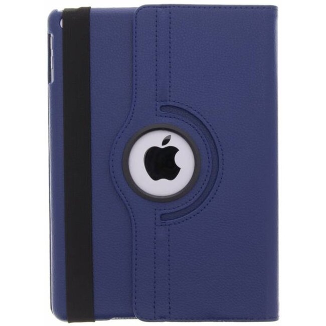Case2go - Hoes voor de iPad 10.2 inch 2019 / 2020 / 2021 - 360 Graden Draaibare Book Case + Screenprotector - Donker Blauw