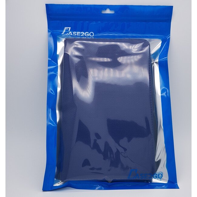 Case2go - Hoes voor de iPad 10.2 inch 2019 / 2020 / 2021 - 360 Graden Draaibare Book Case + Screenprotector - Donker Blauw