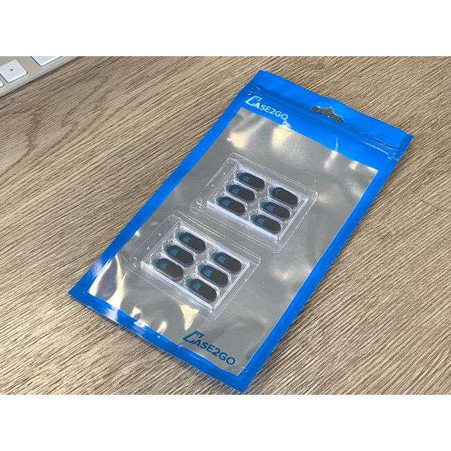 Webcam Cover - Privacy schuifje - Geschikt voor iMac, Laptop en Tablet - Zwart - 12 stuks