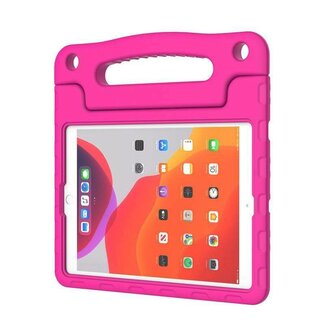 Case2go iPad Air 10.5 hoes - Schokbestendige case met handvat - Magenta