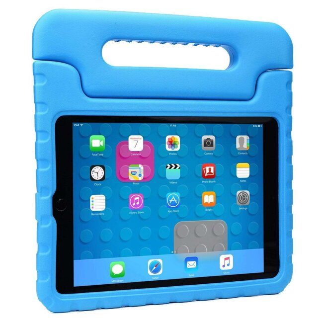 Case2go - Kinderhoes voor de iPad 10.2 (2019 / 2020 / 2021) - Schokbestendige case met handvat - Blauw