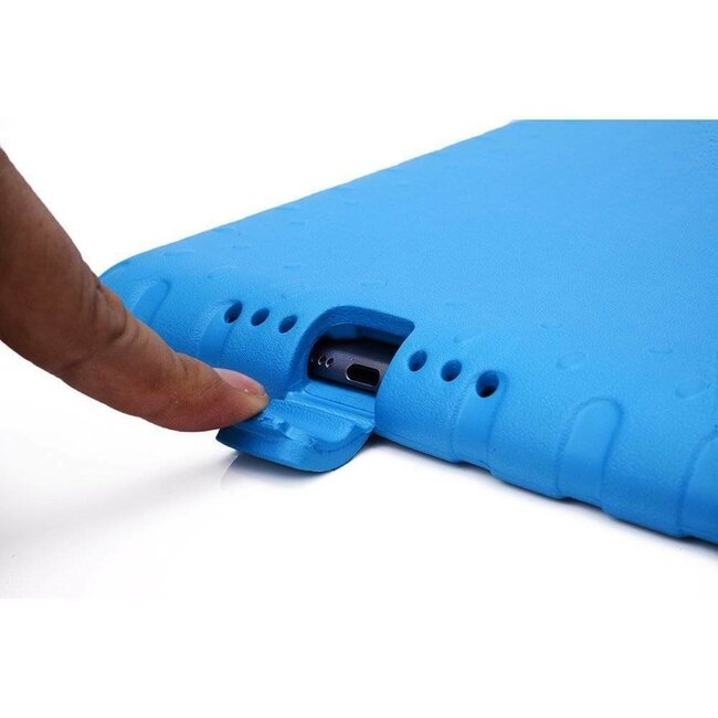 Case2go - Kinderhoes voor de iPad 10.2 (2019 / 2020 / 2021) - Schokbestendige case met handvat - Blauw