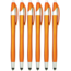 6 Stuks - Stylus Pen voor tablet en smartphone - Met Penfunctie - Touch Pen - Voorzien van clip - Oranje