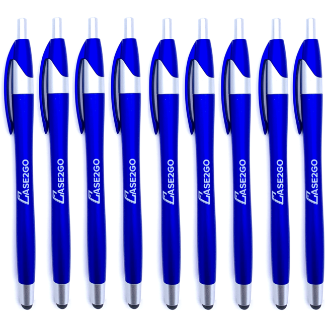 9 Stuks - Stylus Pen voor tablet en smartphone - Met Penfunctie - Touch Pen - Voorzien van clip - Blauw