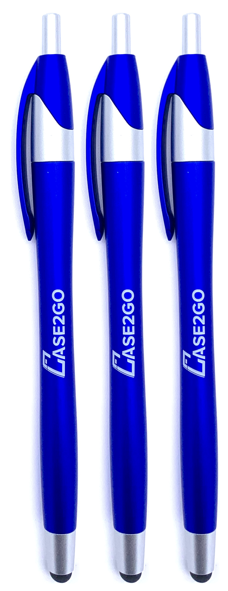 3 Stuks - Stylus Pen voor tablet en smartphone - Blauw afbeelding