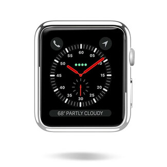 Dux Ducis Dux Ducis - Hoesje Geschikt voor Apple Watch Series 1/2/3 - 38 mm - Beschermende Cover - Zilver / Transparant (2-Pack)