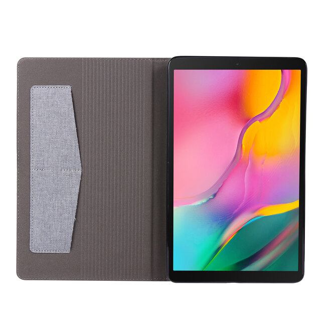 Case2go - Hoes voor Samsung Galaxy Tab A 10.1 (2019) - Book Case met Soft TPU houder - Grijs