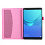 Case2go - Hoes voor Huawei M5 Lite 8.0 - Book Case met Soft TPU houder - Roze