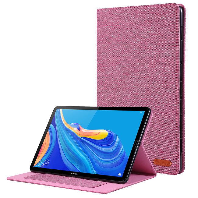 Case2go - Hoes voor Huawei Mediapad M6 8.4 inch - Book Case met Soft TPU houder - Roze