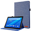 Case2go - Hoes voor Lenovo Tab E10 - Book Case met Soft TPU houder - Blauw