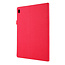 Case2go - Hoes voor Lenovo Tab E10 - Book Case met Soft TPU houder - Rood