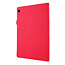 Case2go - Hoes voor Lenovo Tab P10 - Book Case met Soft TPU houder - Rood