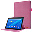 Case2go - Hoes voor Lenovo Tab P10 - Book Case met Soft TPU houder - Magenta