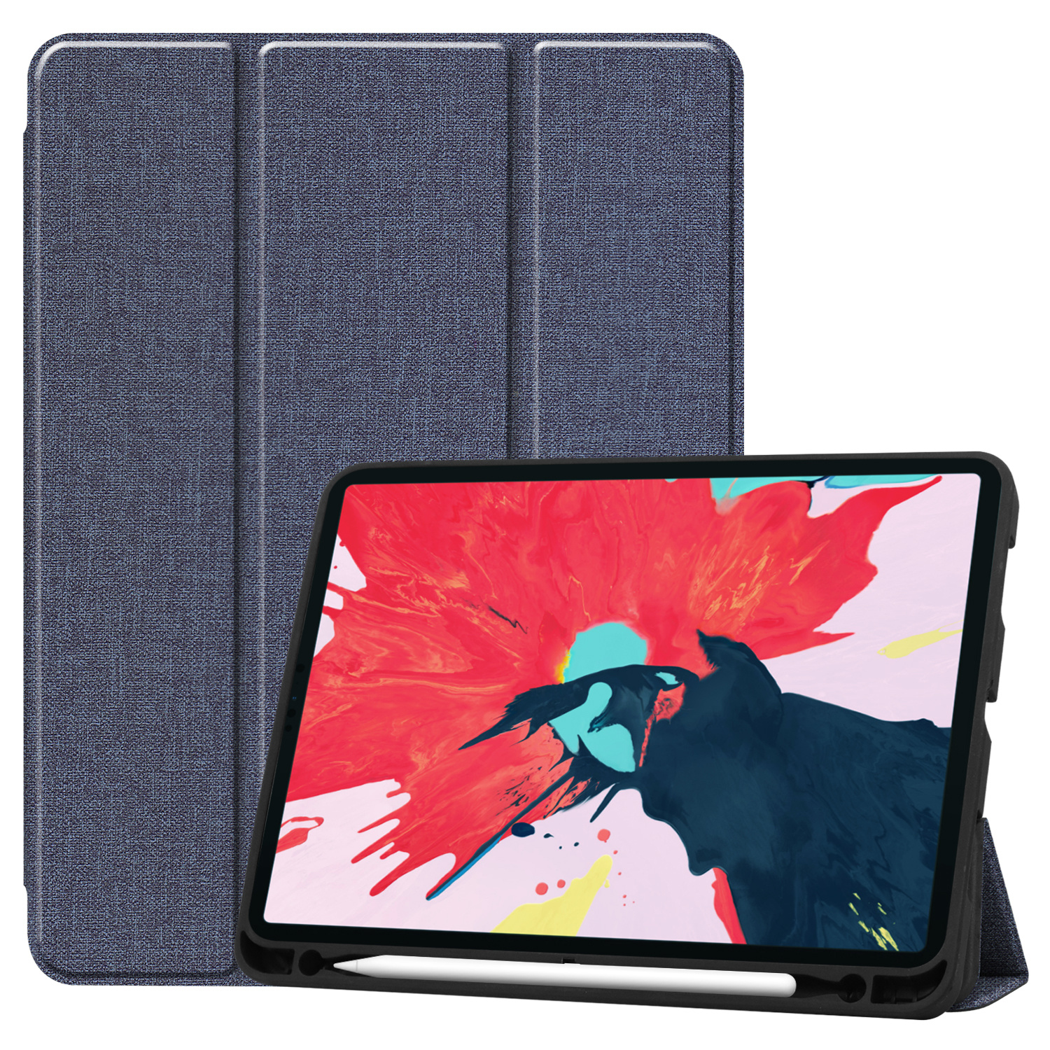iPad Pro 11 (2020) hoes - Cowboy Cover Book Case - Donker Blauw afbeelding