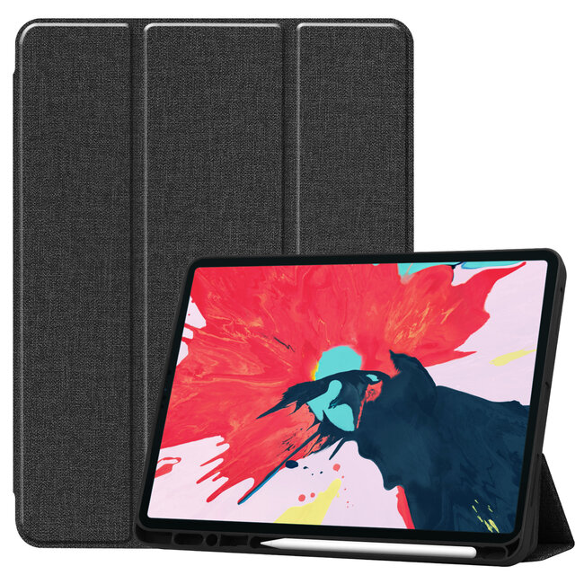 Case2go - Hoes voor Apple iPad Pro 12.9 (2020) - Cowboy Book Case - Zwart
