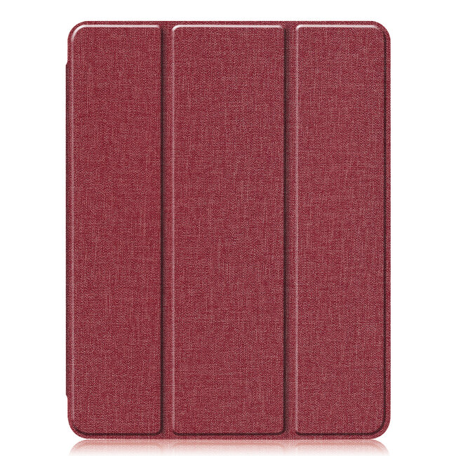 Case2go - Hoes voor Apple iPad Pro 12.9 (2020) - Cowboy Book Case - Donker Rood