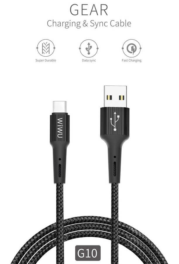 waterstof Onenigheid stopcontact WIWU - Micro USB kabel naar USB 2.0 - Snellader- Nylon -1.2 meter- Zwa |  Case2go.nl
