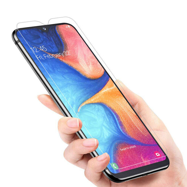 Samsung Galaxy A10s screenprotector - Tempered Glass Screenprotector - Case-Friendly