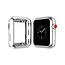 Hoesje Geschikt voor Apple Watch Series 4/5 - 40mm  - TPU Cover - Zilver / Transparant (2-Pack)