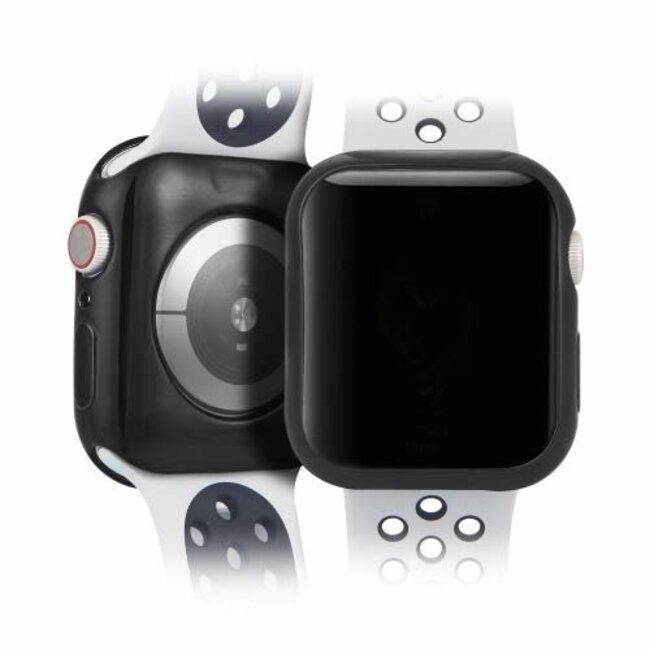 Hoesje Geschikt voor Apple Watch Series 4/5 - 40mm  - TPU Cover - Zwart / Transparant (2-Pack)