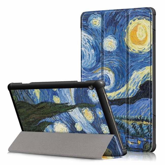 Case2go - Hoes voor de Lenovo Tab M10 - Tri-Fold Book Case (TB-X505 & TB-X605) - Sterrenhemel