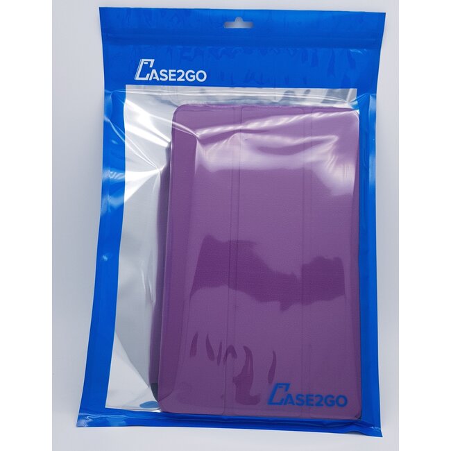 Case2go - Hoes voor de Samsung Galaxy Tab S6 Lite - Tri-Fold Book Case - Paars