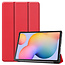 Case2go Samsung Galaxy Tab S6 Lite hoes  - Tri-Fold Book Case - Rood