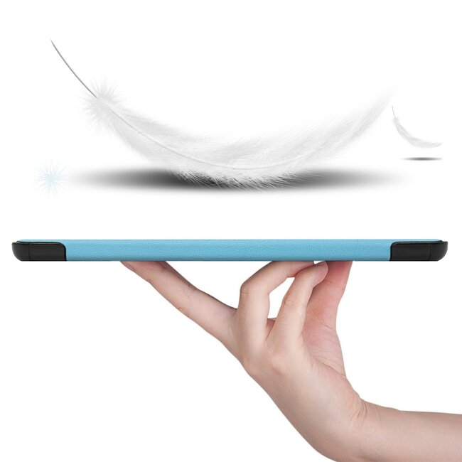 Case2go - Hoes voor de Samsung Galaxy Tab S6 Lite - Tri-Fold Book Case - Licht Blauw