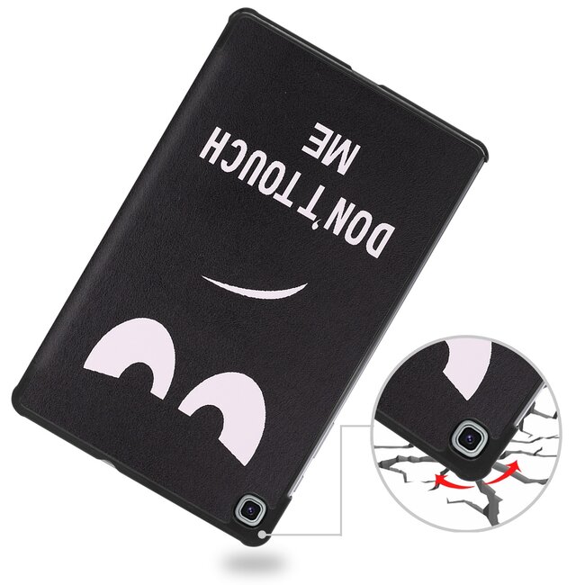 Case2go - Hoes voor de Samsung Galaxy Tab S6 Lite - Tri-Fold Book Case - Don't Touch Me