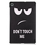 Case2go - Hoes voor de Samsung Galaxy Tab S6 Lite - Tri-Fold Book Case - Don't Touch Me