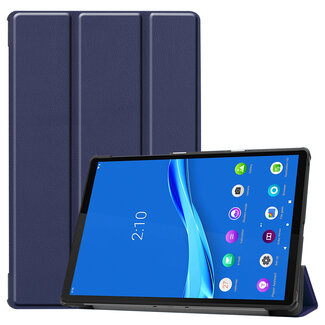 Case2go Lenovo Tab M10 Plus hoes - Tri-Fold Book Case (TB-X606) - Donker Blauw