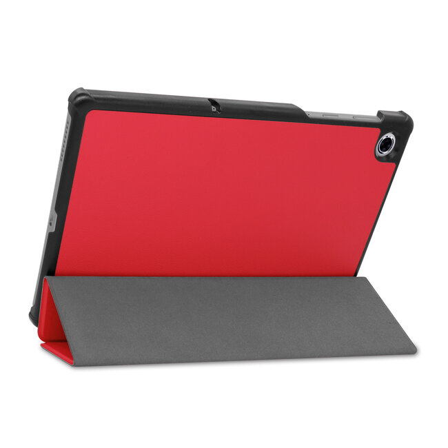 Case2go - Hoes voor de Lenovo Tab M10 Plus - Tri-Fold Book Case (TB-X606) - Rood