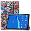 Case2go - Hoes voor de Lenovo Tab M10 Plus - Tri-Fold Book Case (TB-X606) - Graffiti