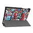 Case2go - Hoes voor de Lenovo Tab M10 Plus - Tri-Fold Book Case (TB-X606) - Graffiti