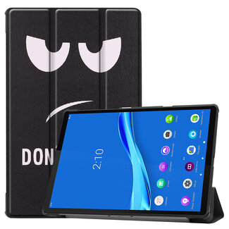 Case2go Lenovo Tab M10 Plus hoes - Tri-Fold Book Case (TB-X606) - Don't Touch Me