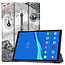 Case2go Lenovo Tab M10 Plus hoes - Tri-Fold Book Case (TB-X606) - Eiffeltoren