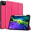 Case2go iPad Hoes voor Apple iPad Pro 2020 Hoes Cover - 11 inch - Tri-Fold Book Case - Apple Pencil Houder - Magenta