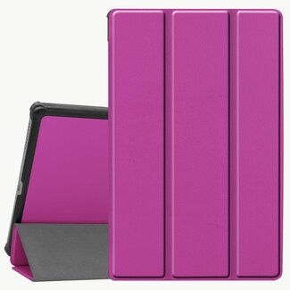 Case2go Lenovo Tab M10 Plus hoes - Tri-Fold Book Case (TB-X606) - Paars
