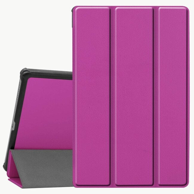 Case2go - Hoes voor de Lenovo Tab M10 Plus - Tri-Fold Book Case (TB-X606) - Paars