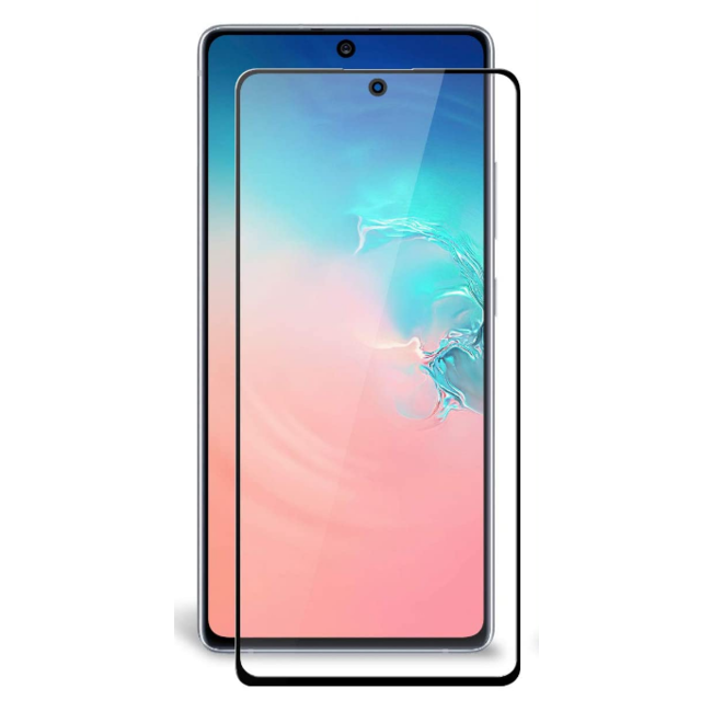 Samsung Galaxy S10 Lite - Full Cover Screenprotector - Gehard Glas - Zwart