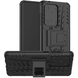 Case2go Samsung Galaxy S20 Ultra Hoesje - Schokbestendige Back Cover - Zwart