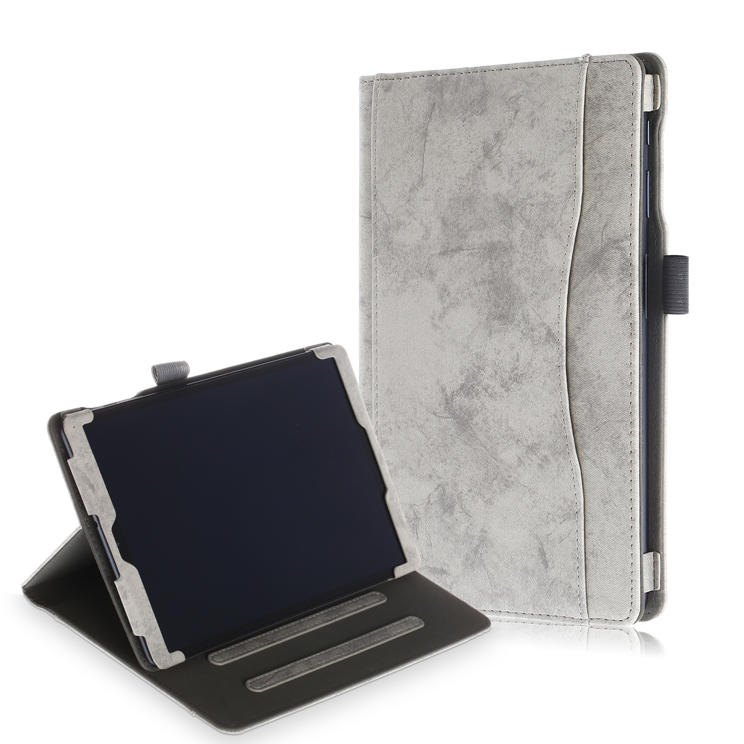Samsung Galaxy Tab A 10.1 (2019) hoes - Wallet Book Case - Grijs afbeelding