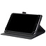 Case2go - Universele 7/8 inch tablet - Wallet Book Case - Zwart