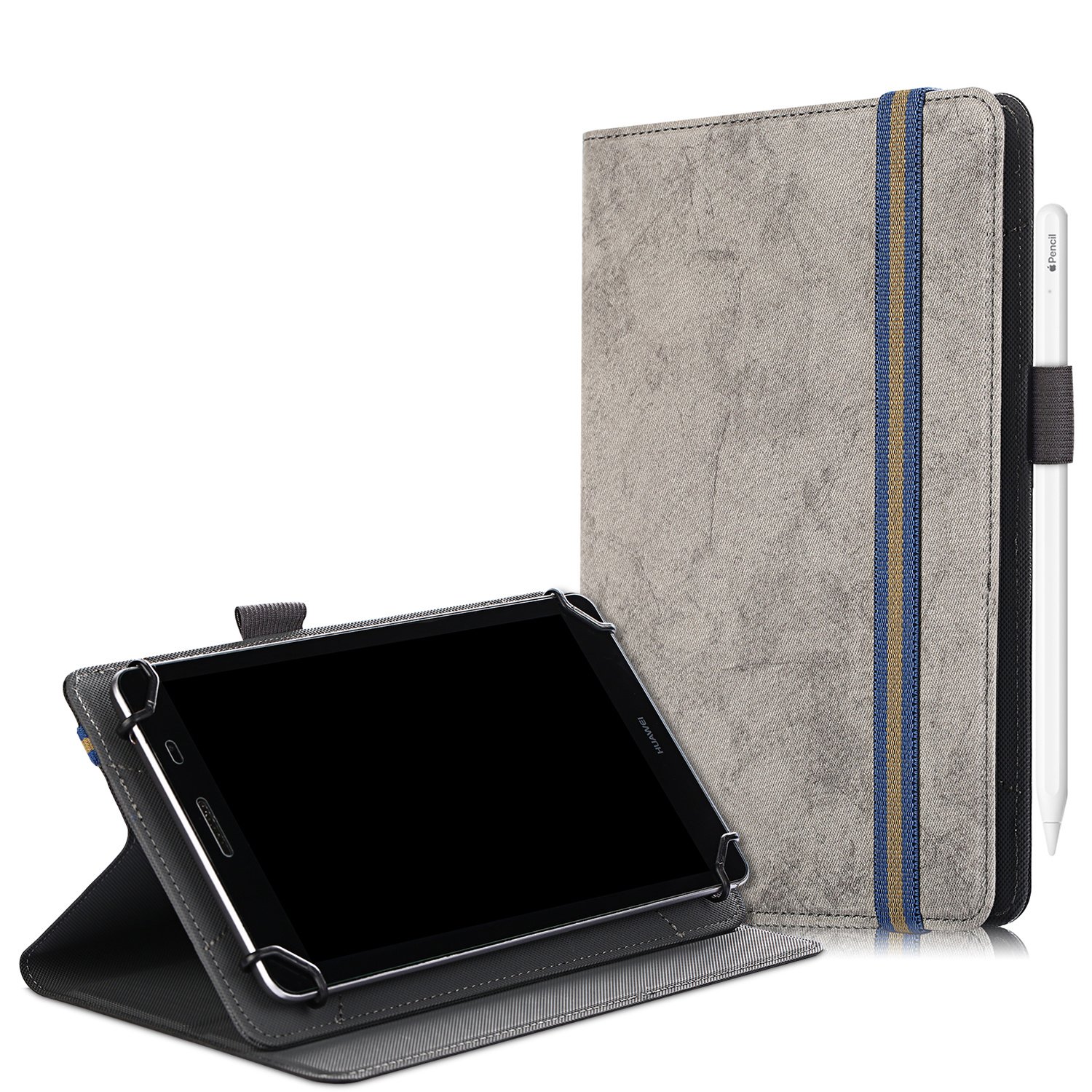 zelf Marco Polo Verwacht het Universele 7/8 inch tablet hoes - Wallet Book Case - Grijs | Case2go.nl