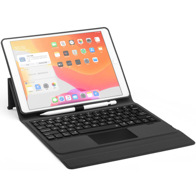 iPad Air 10.5 (2019) Case - Bluetooth Toetsenbord hoes - met Touchpad & Toetsenbord verlichting - Zwart