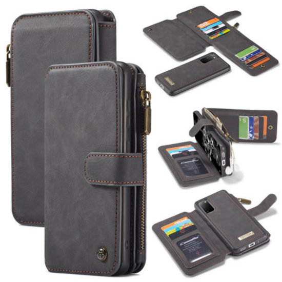 CaseMe - Samsung Galaxy S20 hoesje - Wallet Book Case Ritssluiting | Case2go.nl