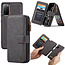 CaseMe - Samsung Galaxy S20 hoesje - Wallet Book Case met Ritssluiting - Zwart