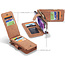 CaseMe - Samsung Galaxy S20 hoesje - Wallet Book Case met Ritssluiting - Bruin