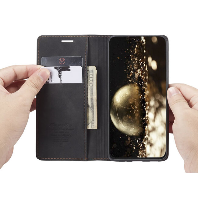 CaseMe - Samsung Galaxy S20 Plus hoesje - Wallet Book Case - Magneetsluiting - Zwart